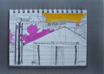 Tent Yellow Magenta